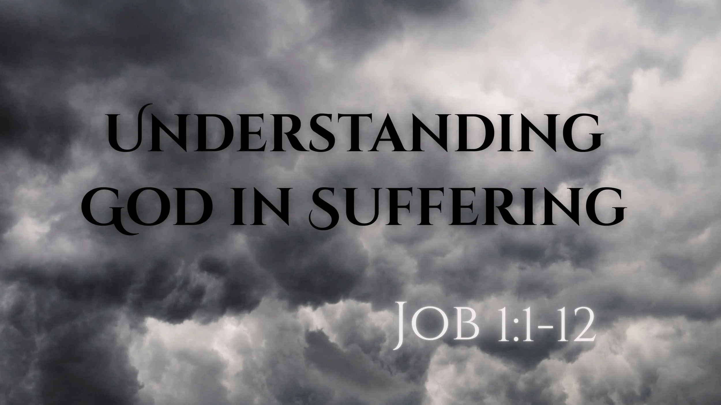 Understanding God in Suffering - Job 1:1-12