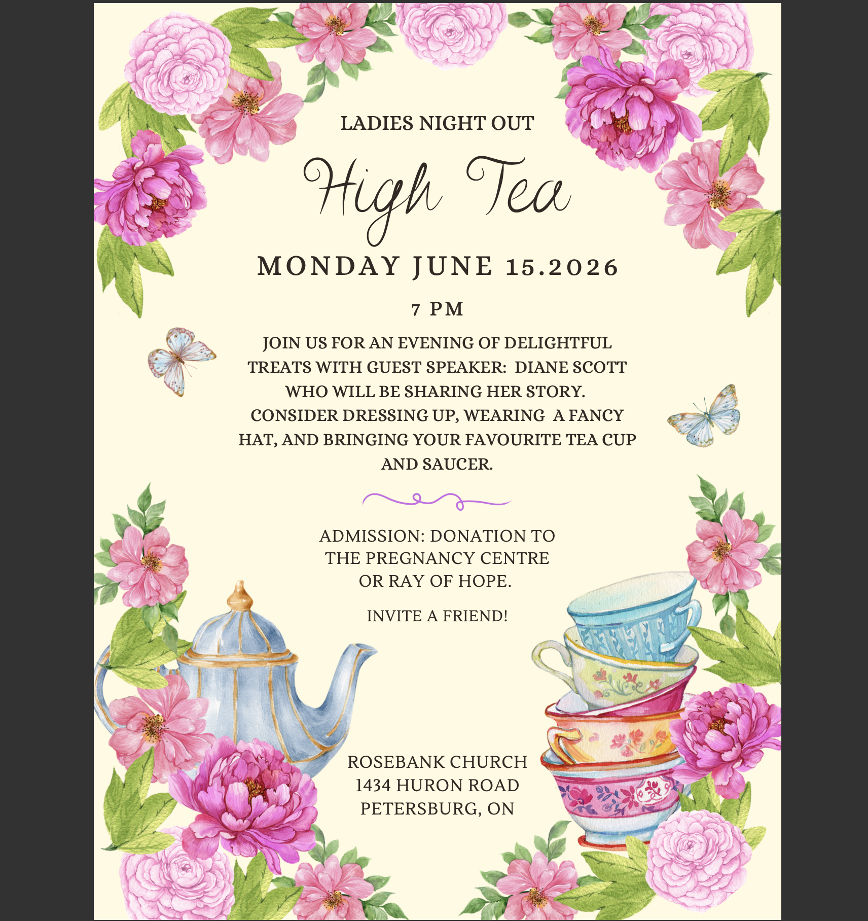 Ladies Event High Tea