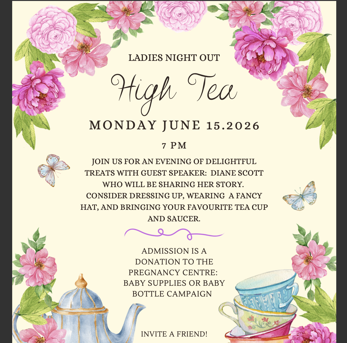 Ladies Event High Tea