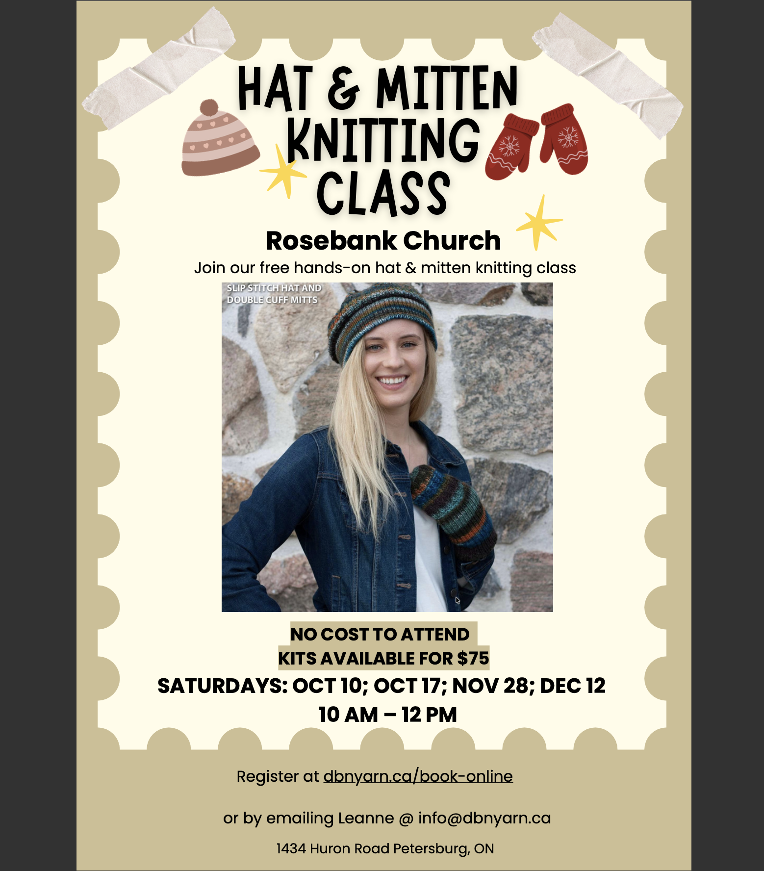 Hat and Mitten Knitting Classes