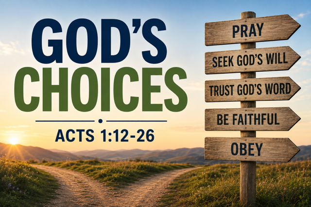 Gods Choices Acts 1:12-26