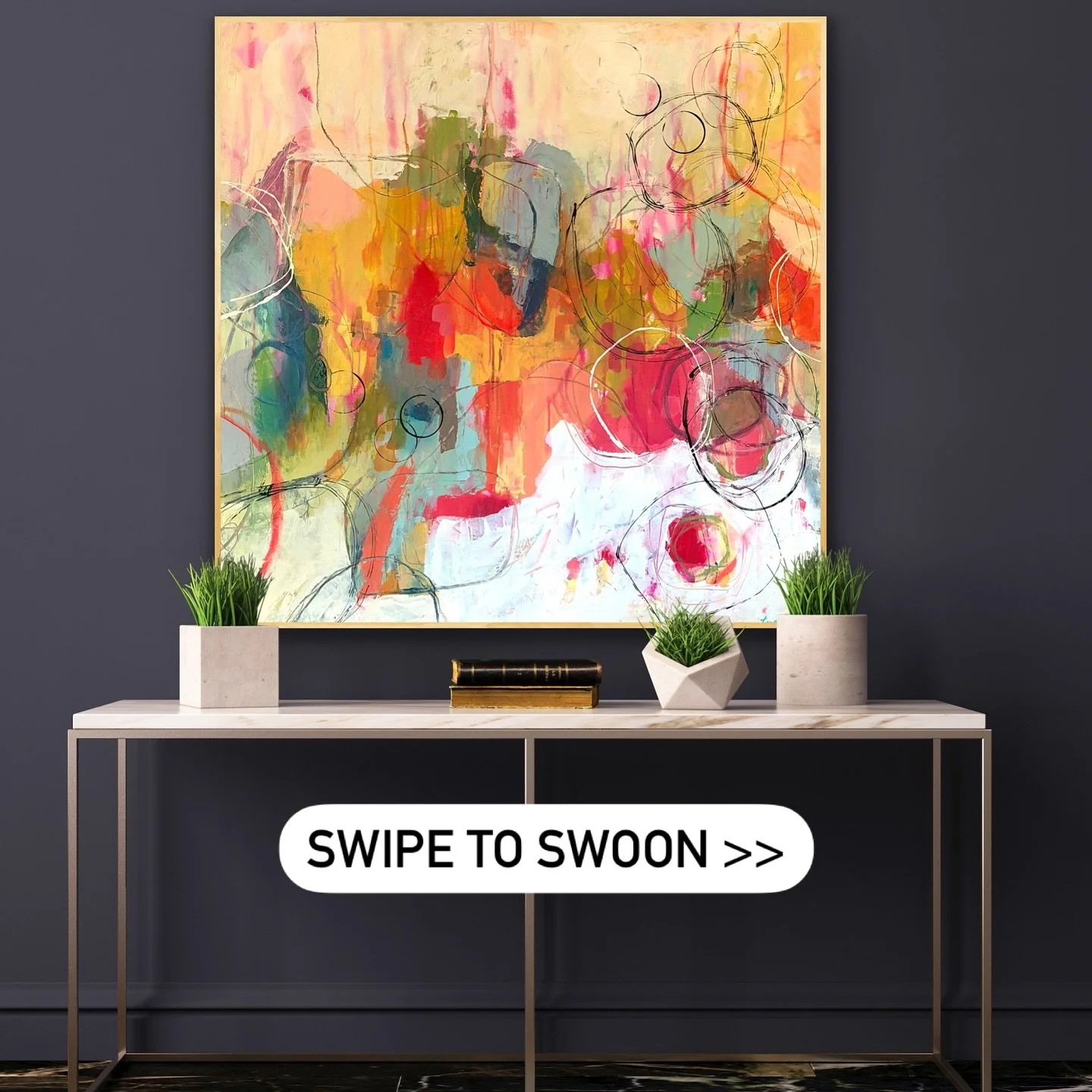 COLOR IS MY DRUG OF CHOICE 

Nothing enhances your mood quite like it. 

I painted this beauty thinking about the connectedness (is that a word?) of everyone and everything. It was my attempt to process big feels with paint and color. 

Now she can b