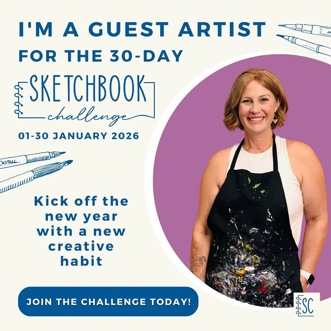 30 day Sketchbook Challenge 2026
I&rsquo;m so excited to share that I&rsquo;m going to be a Guest Artist in the 30-Day Sketchbook Challenge 2026, hosted by Susan Yeates. I couldn&rsquo;t wait to tell you!

Starting on the 1st January 2026, for 30 con