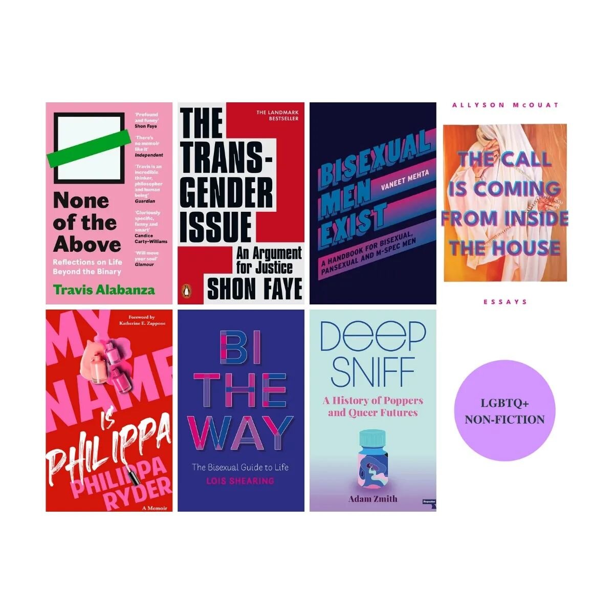I am trying something different with shorter reviews grouped by theme. First up, a selection of LGBTQ+ non-fiction. Books marked with an * were advance copies from publishers, although most were released years ago.

&bull; Each chapter in None of the