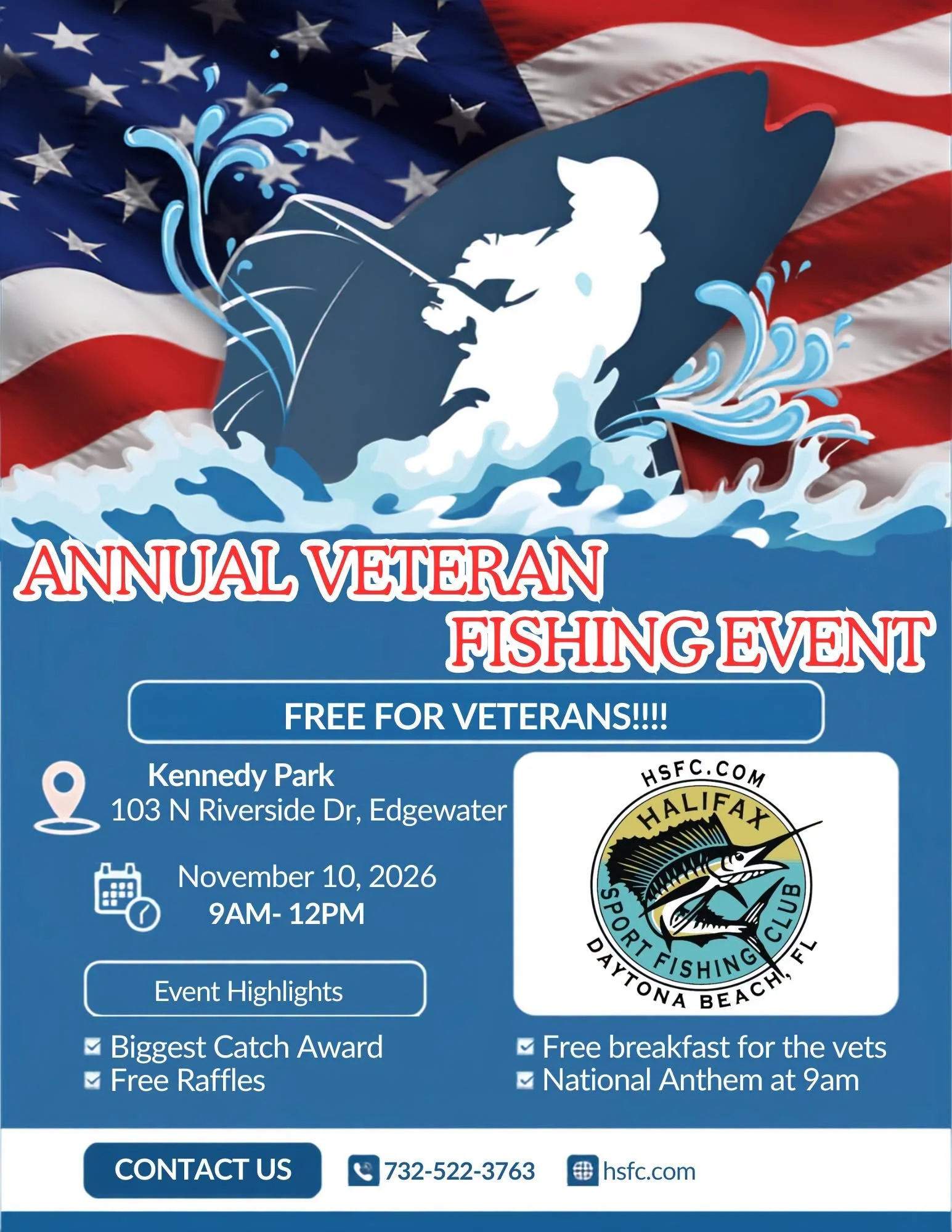 Annual veterans Day Fishing FREE TO VETS