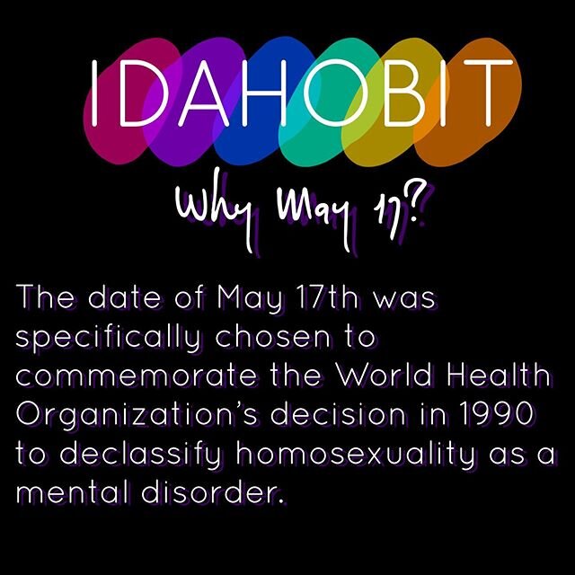 Exactly 30 years ago today the WHO declassified homosexuality as a mental disorder. That&rsquo;s why today is #IDAHOBIT, to remind us of how far we have come but also how much work is left to do. #IDAHOBIT2020.
.
.
#idahotb #idahotb2020 #biphobia #tr