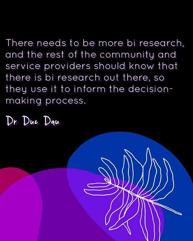 Dr Duc Dau on increasing the visibility of bisexual research 💜 .
.

#bi #bisexuality #bilife #biculture #sexology #sexuality #lgbtq🌈 #lgbt #lgbtq  #bimeme #bisexualitypride #bipride🌈 #bipride #bipride💖💜💙 #bisexual #bimen #pansexual #biwomen #bi