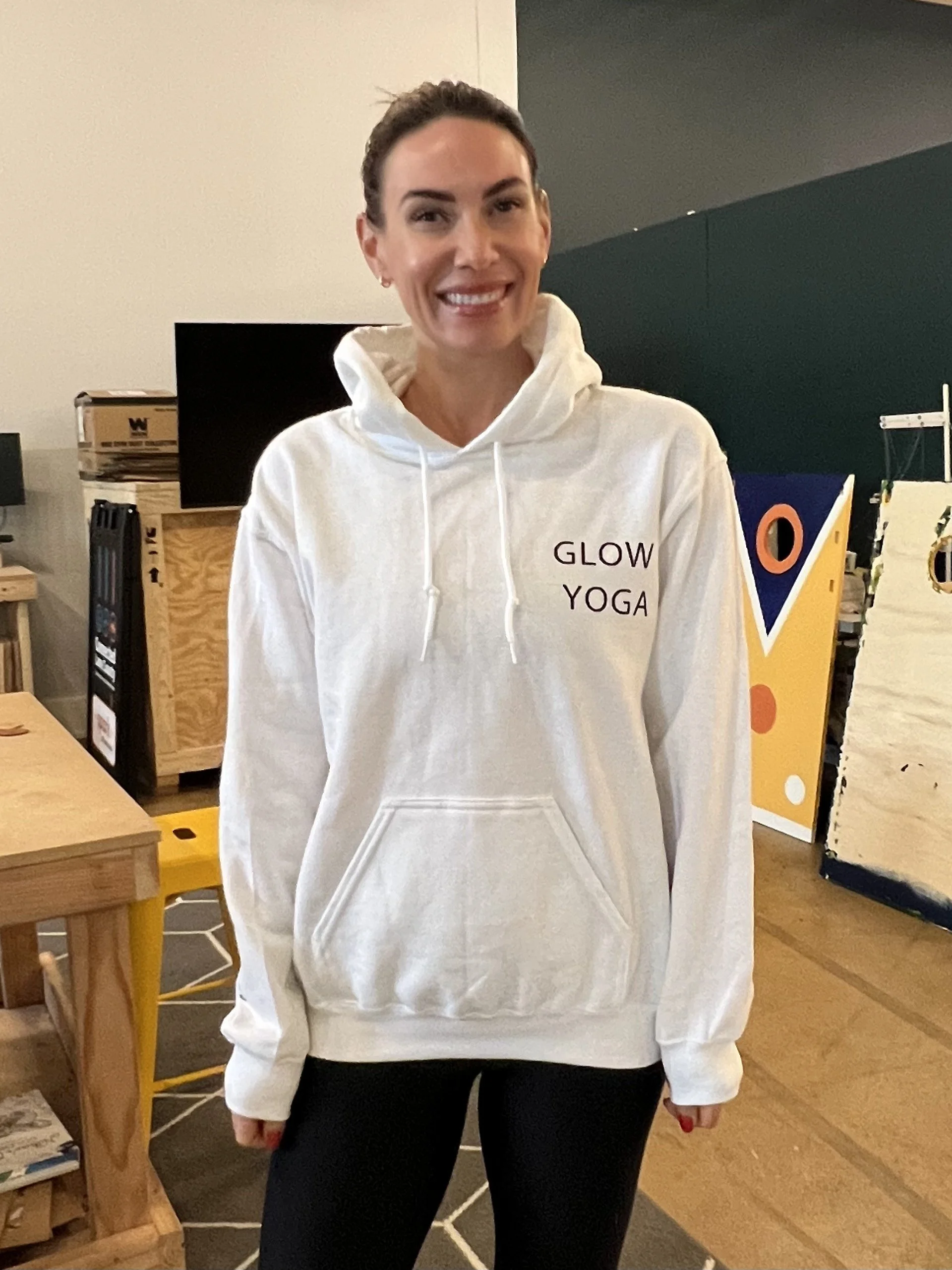 Glow Yoga hoodies to benefit Connected Lane!
