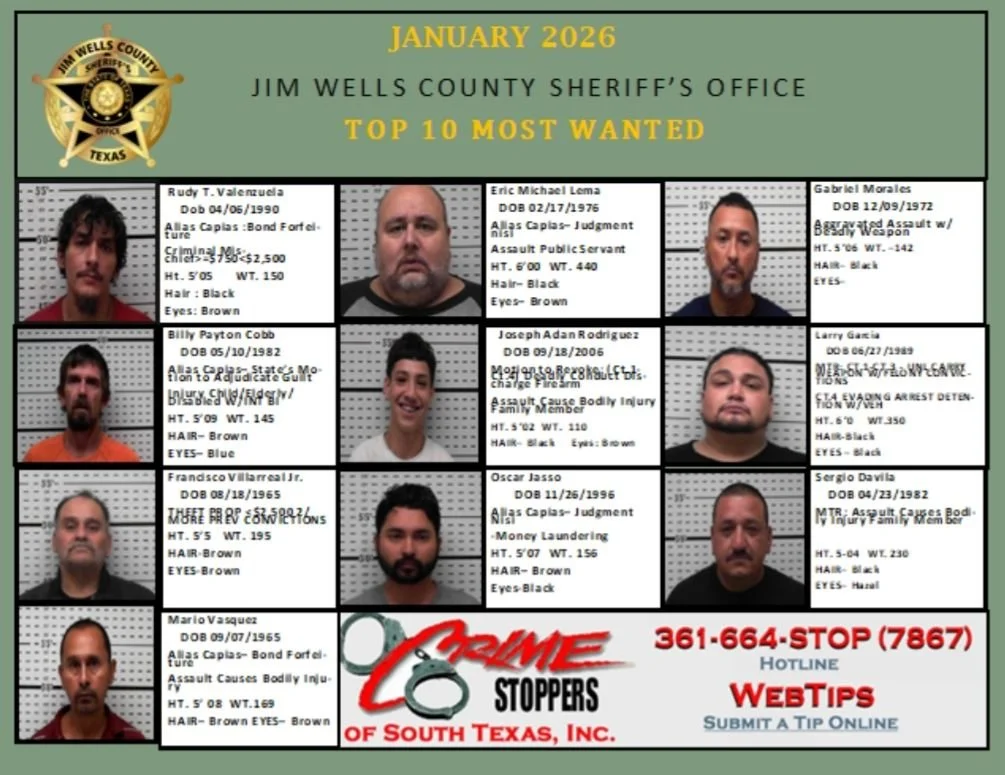 Jim Wells County Top 10 Most Wanted