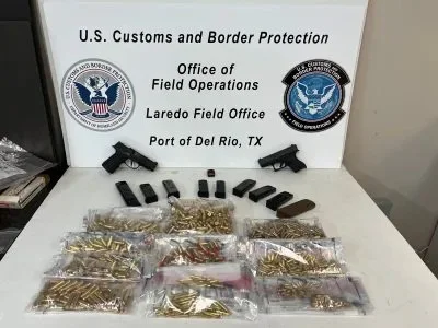 CBP Officers Seize 2 Weapons, 9 Magazines, and 1,389 Rounds of Ammunition