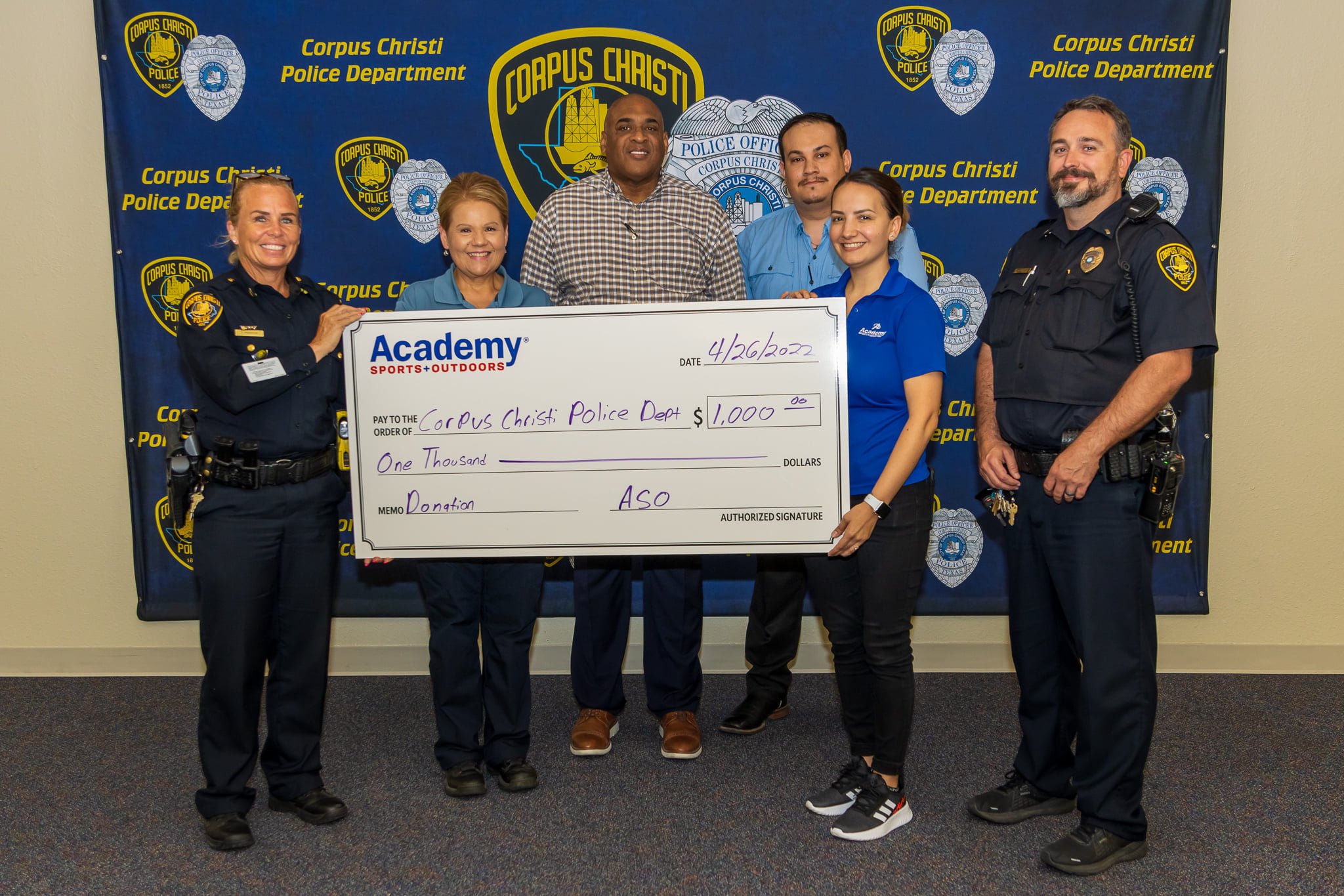 Corpus Christi PD Received a $1,000 Gift Card