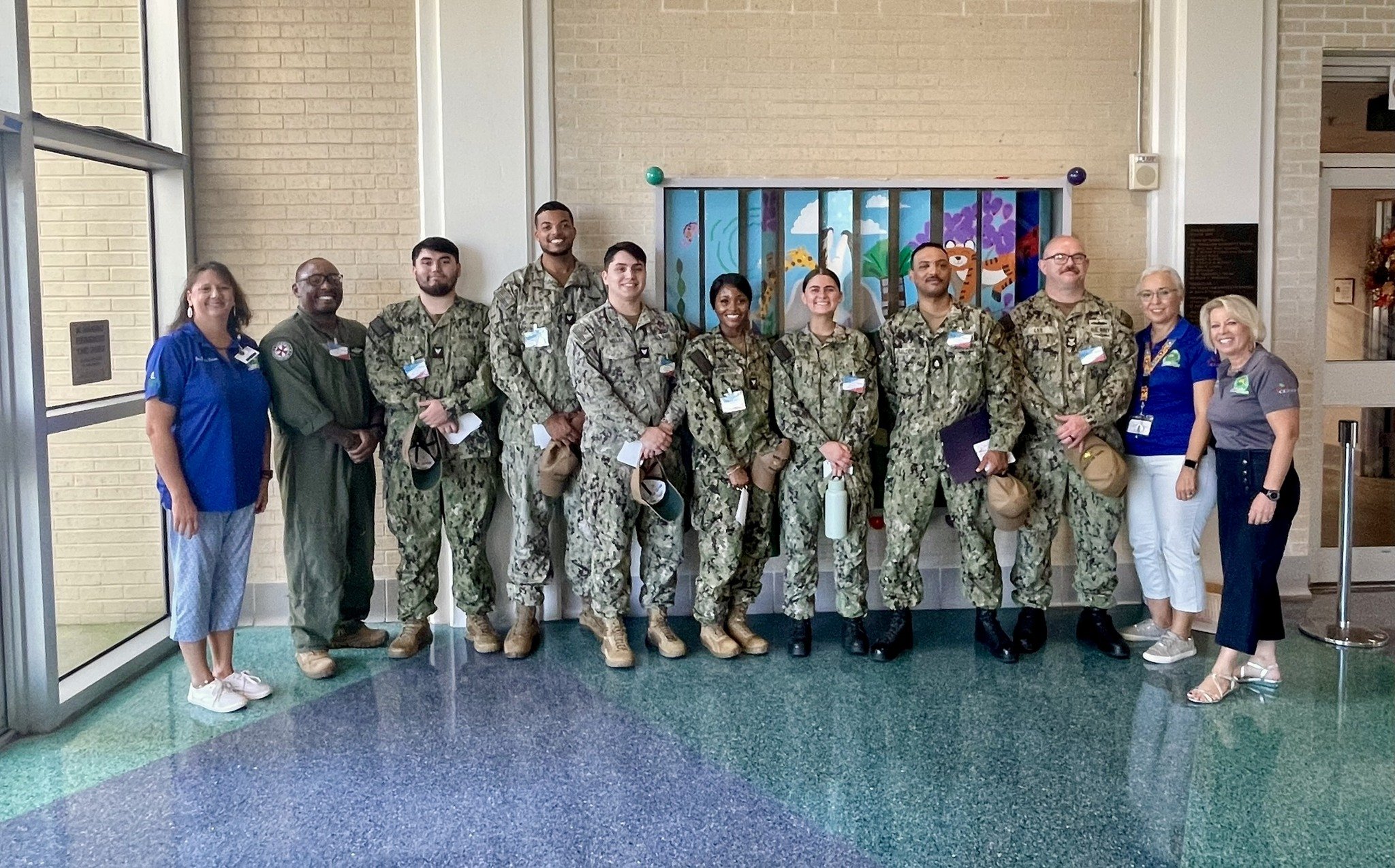 Sailors Volunteer at TAMUCC Early Childhood Development Center