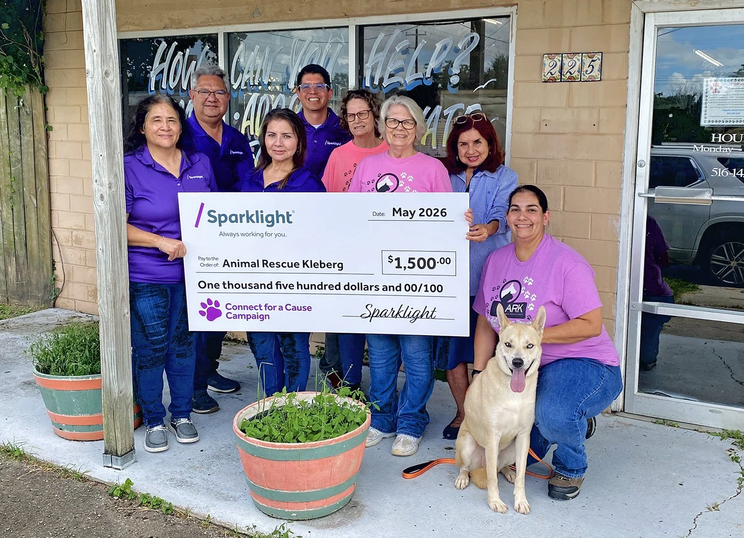 Sparklight Donation Supports Animal Rescue Kleberg in Kingsville