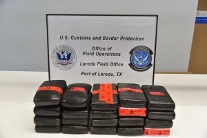  Packages containing 50.75 pounds of cocaine seized by CBP officers at Laredo Port of Entry. 