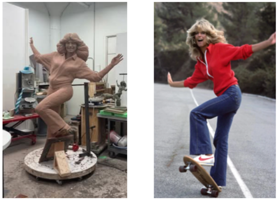 Bronze Sculpture of Farrah Fawcett Approved