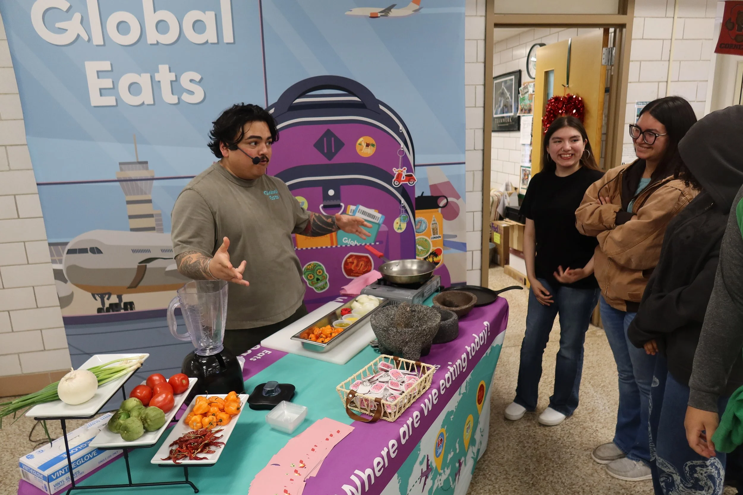 Chef Jonathan Zaragoza Brings Salsa 101, Global Flavors to Area Students