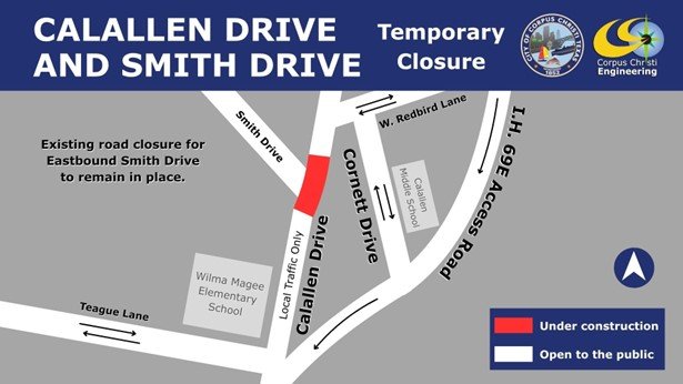 Temporary Road Closure on Calallen Drive
