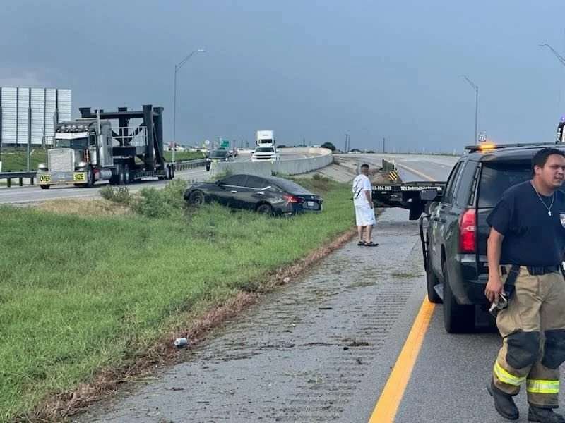 Car Hydroplanes off Highway 77 in Bishop