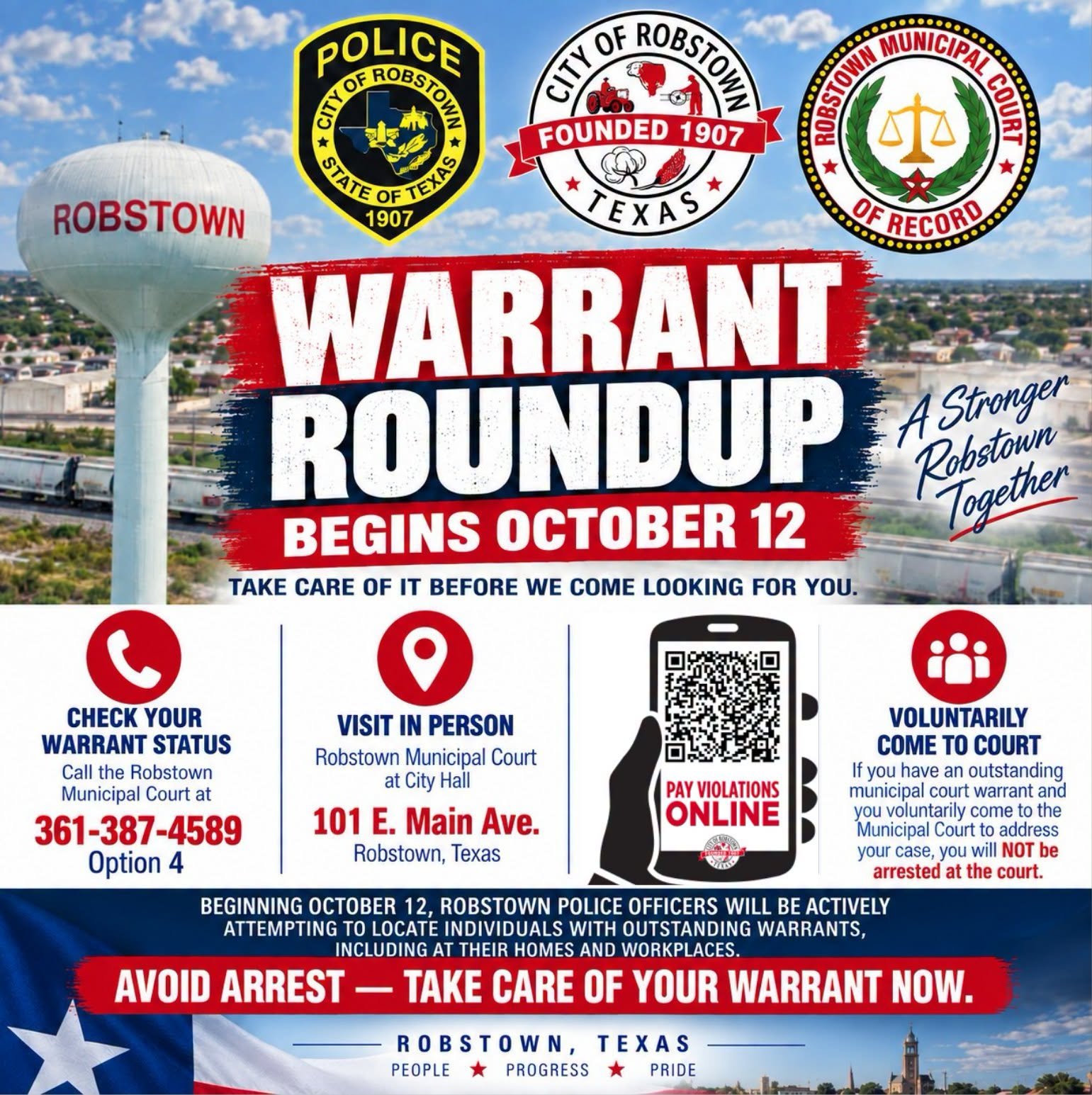 WARRANT ROUNDUP NOTICE