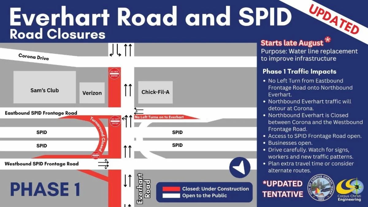 Updated Everhart Road and SPID Closures