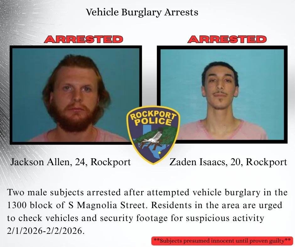 Vehicle Burglars Arrested After Alert Resident Calls Police