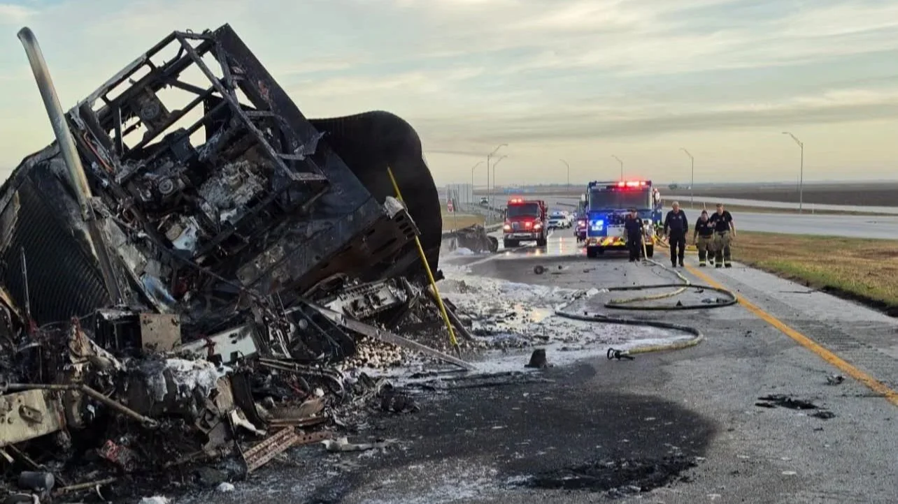 Early Morning Traffic Alert: Large Truck Fire Near Bishop