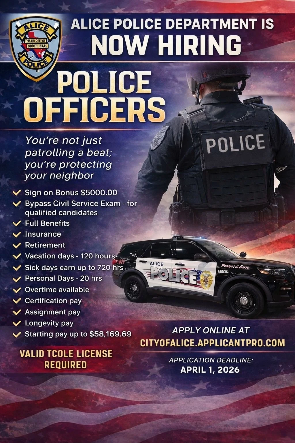 Now Hiring - Alice PD