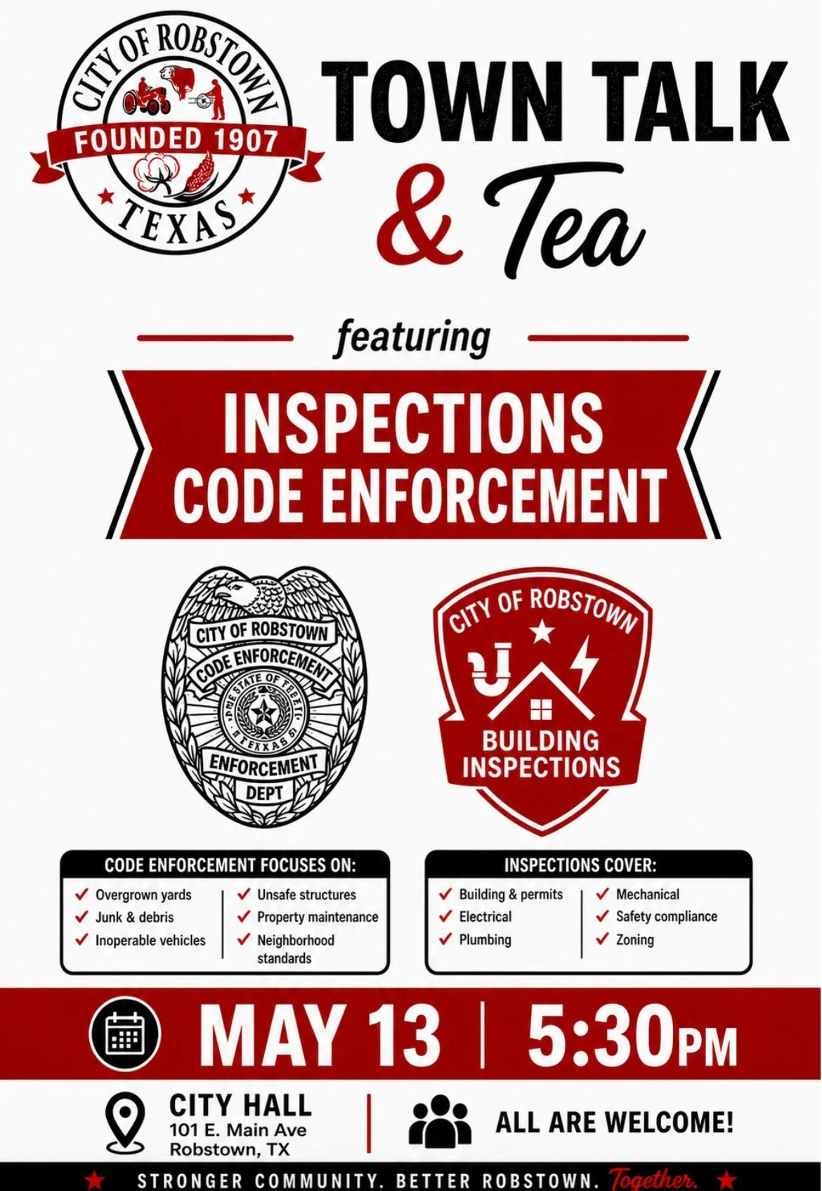 City of Robstown Town Talk and Tea