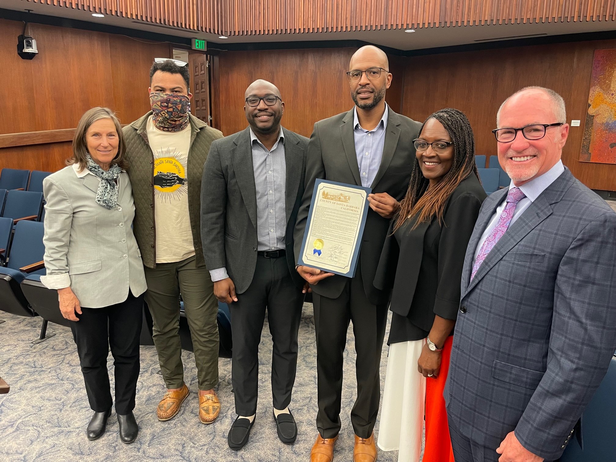 County of Santa Barbara California Resolution for Juneteenth in Santa Barbara County