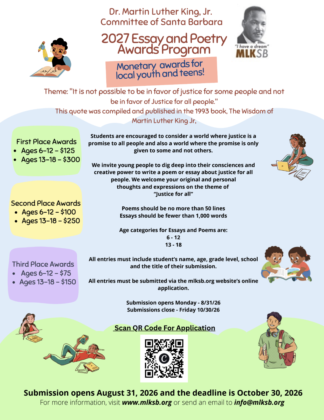 2026-2027 Essay and Poetry Awards Program (EPAP) | MLK Jr. SB Committee