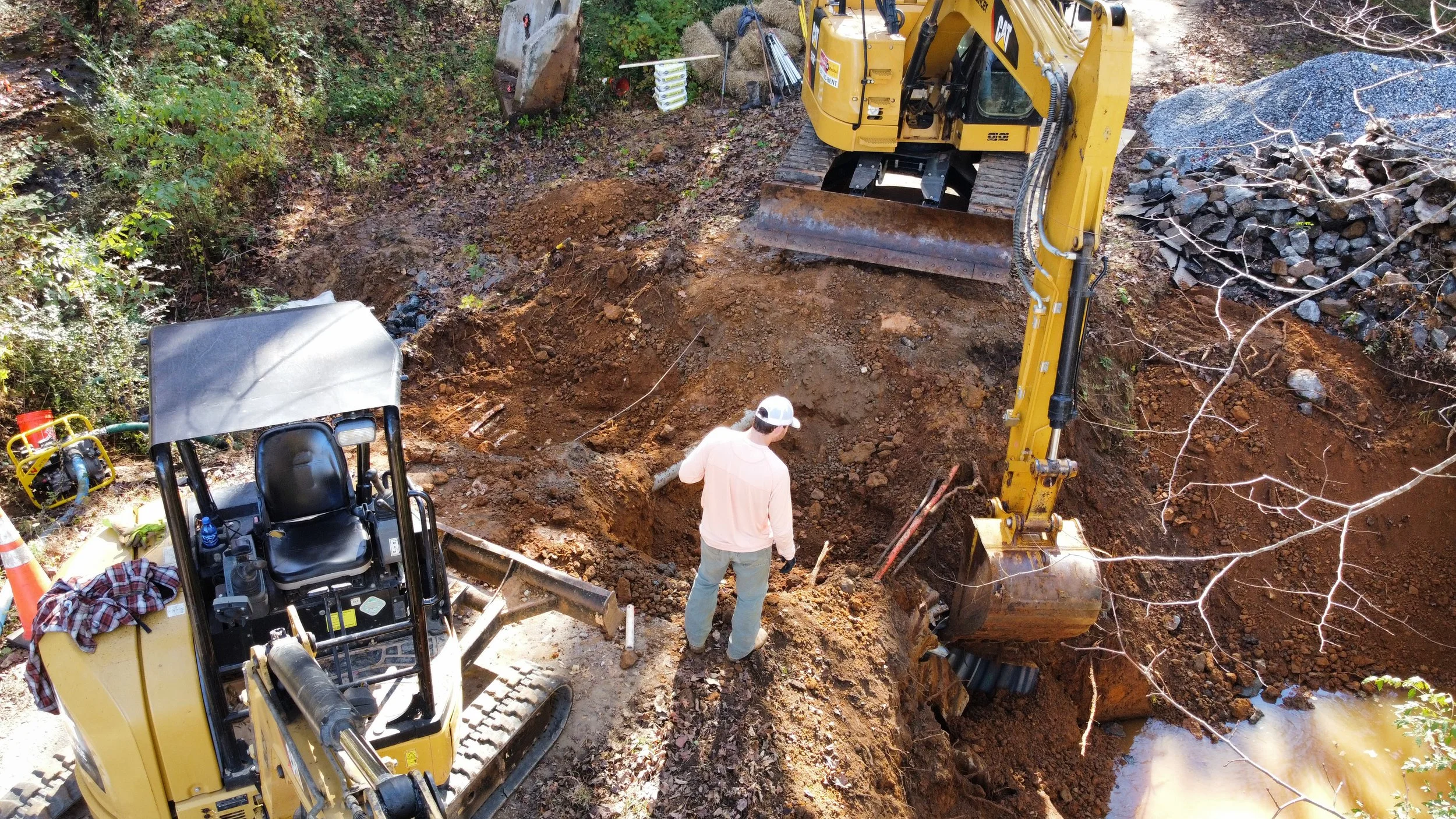 Culvert installation work