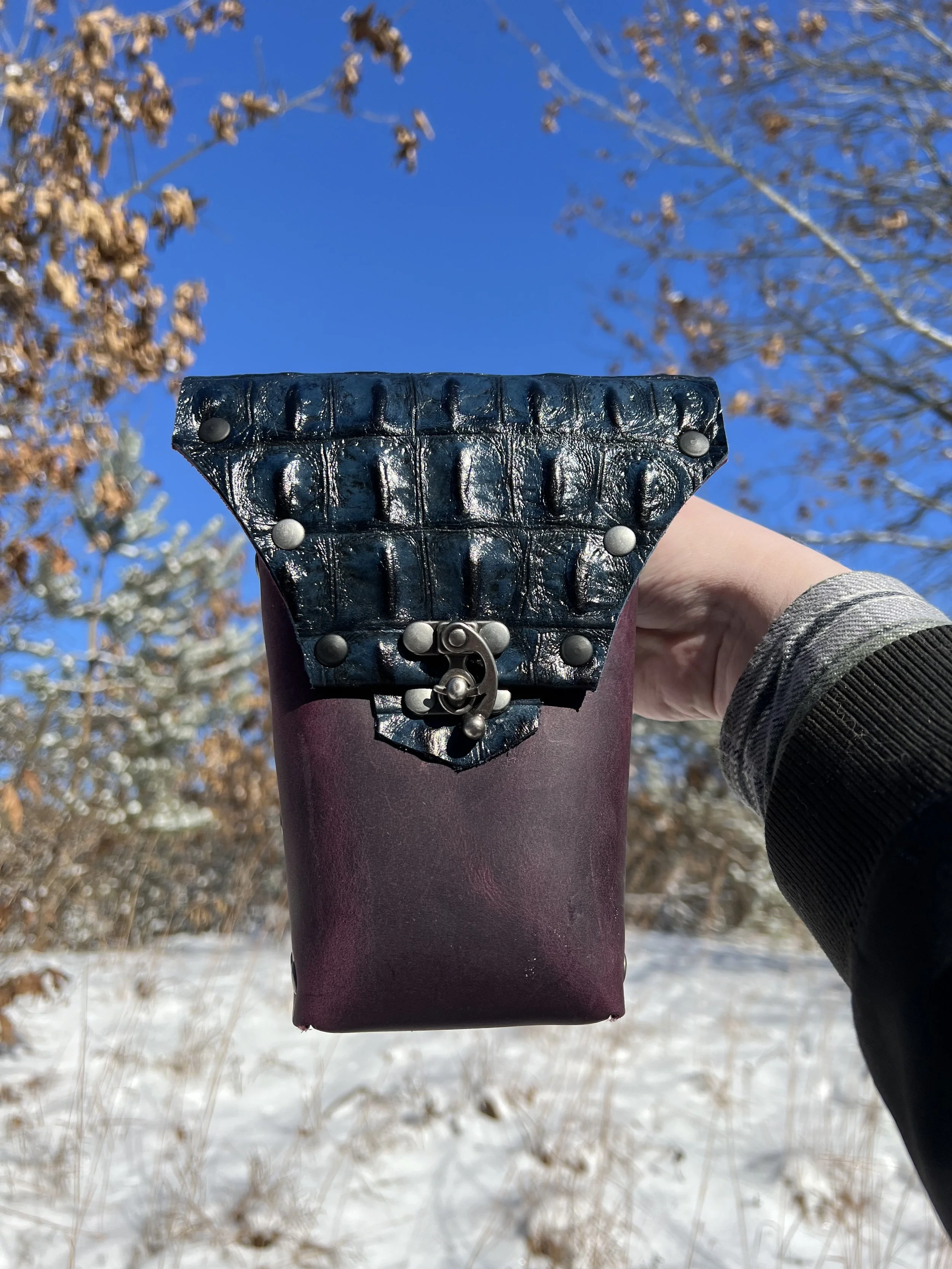 Legendary Medium Long Belt Pouch Genuine Ethically Sourced Leather. Shipping included