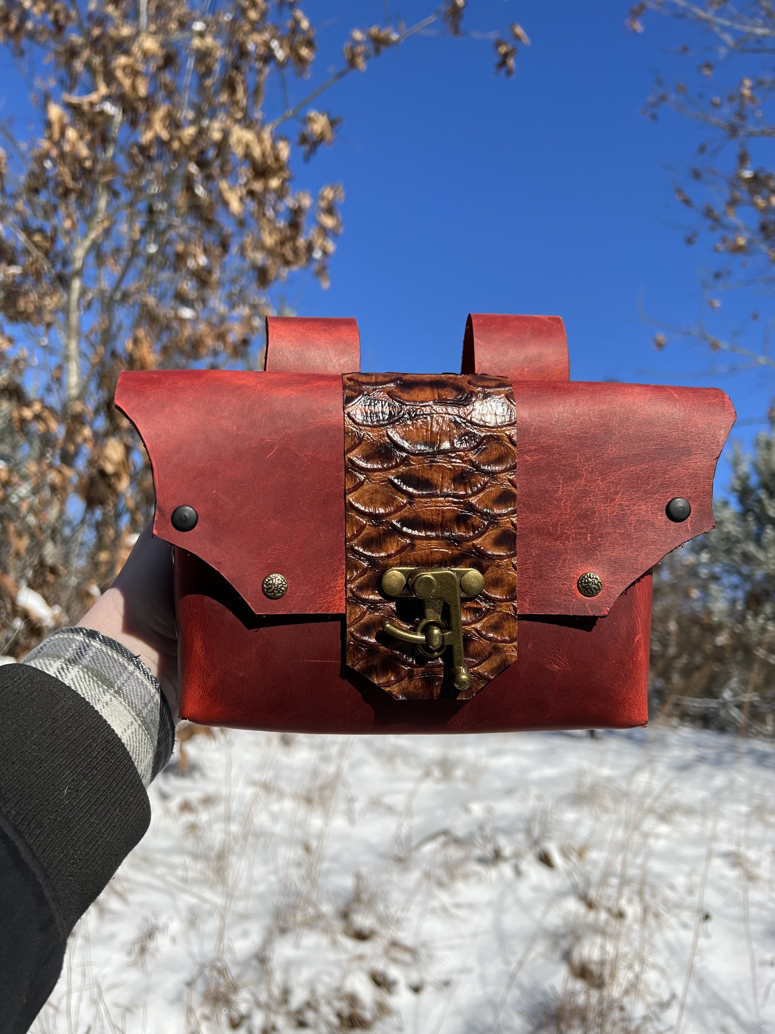 Legendary Sideways Large Belt Pouch Genuine Ethically Sourced Leather. Shipping included