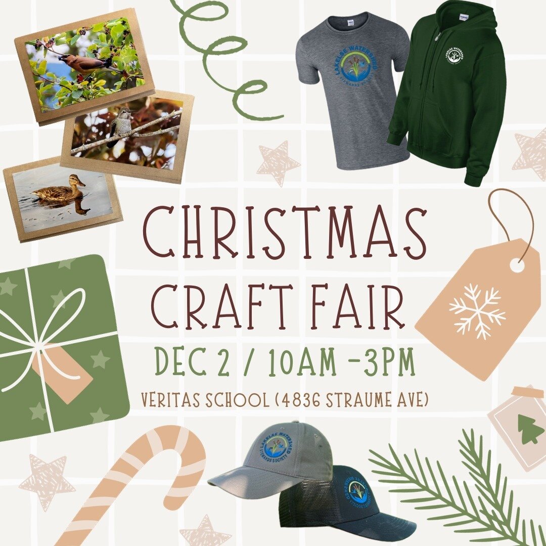 Come on out and pick up something for the eco-enthusiasts in your family at the Christmas Craft Fair this Saturday from 10am-3pm at Veritas School (4836 Straume Ave). Send your warm wishes this holiday season with a cozy hoodie or an LWSS greeting ca