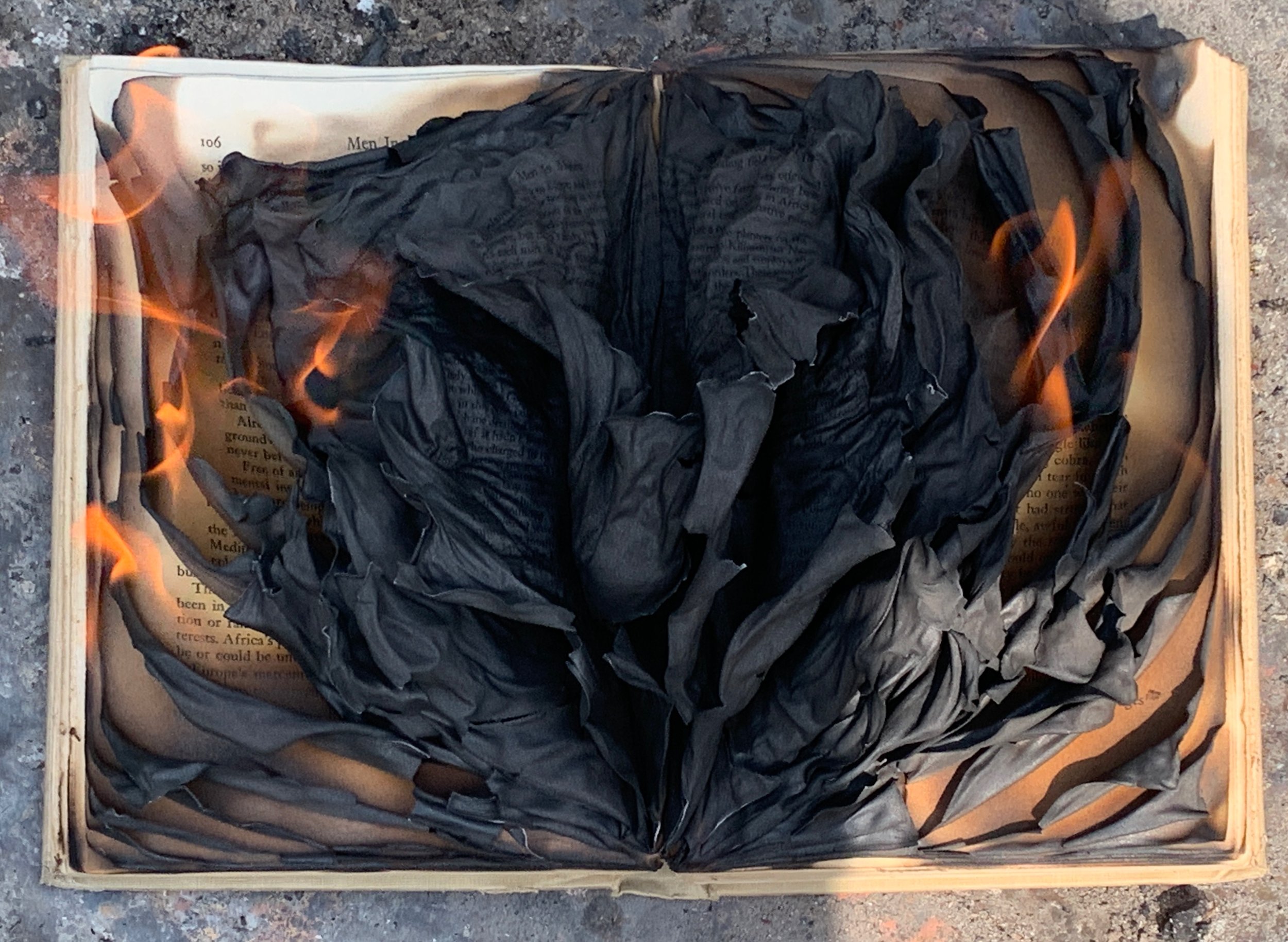 Burned Book in Process