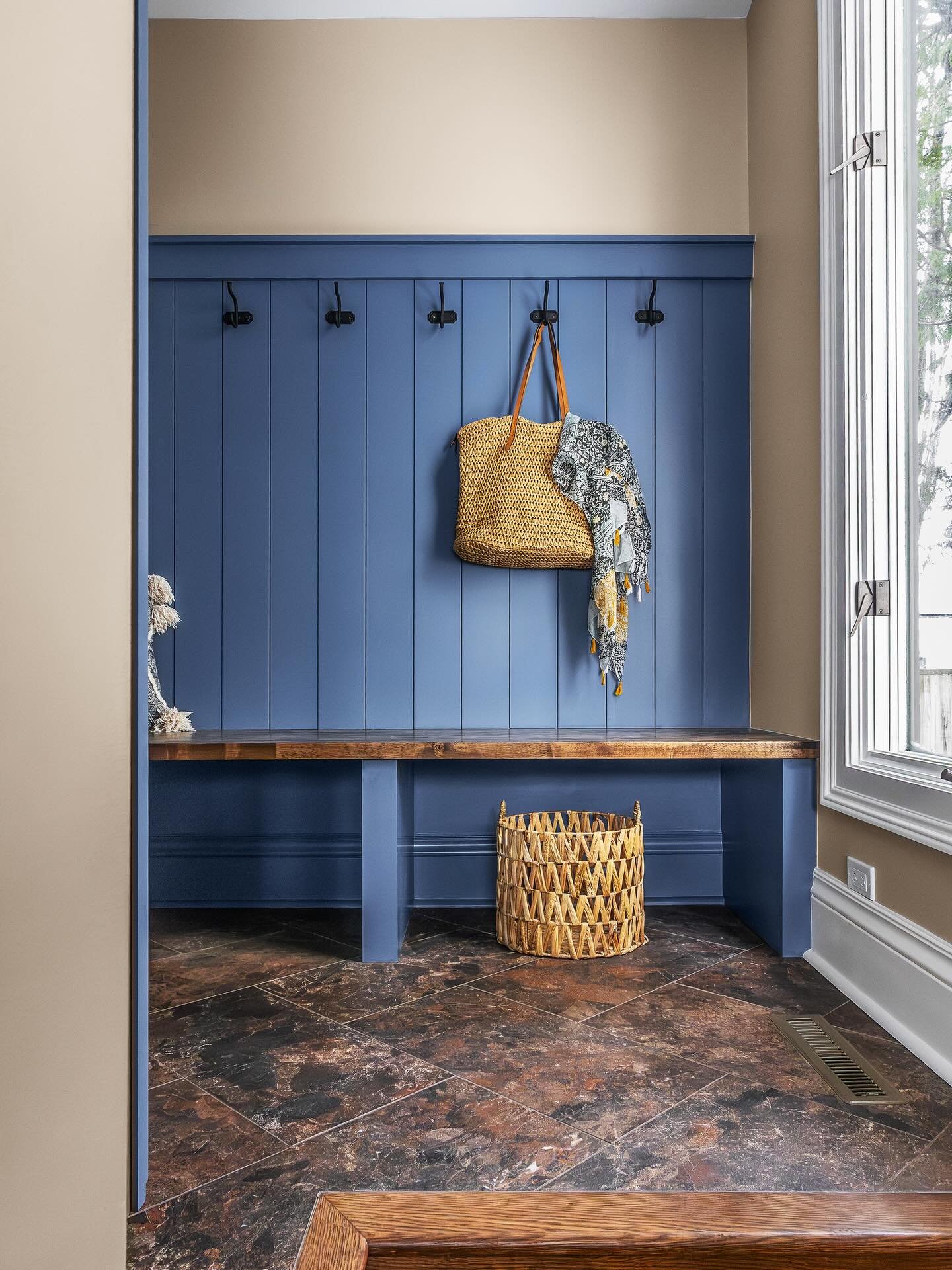 What started as a cramped closet and laundry room&mdash;spaces that never quite worked&mdash;became a welcoming mudroom designed for real, everyday life. I loved reimagining how this family enters and lives in their home, creating a space that feels 