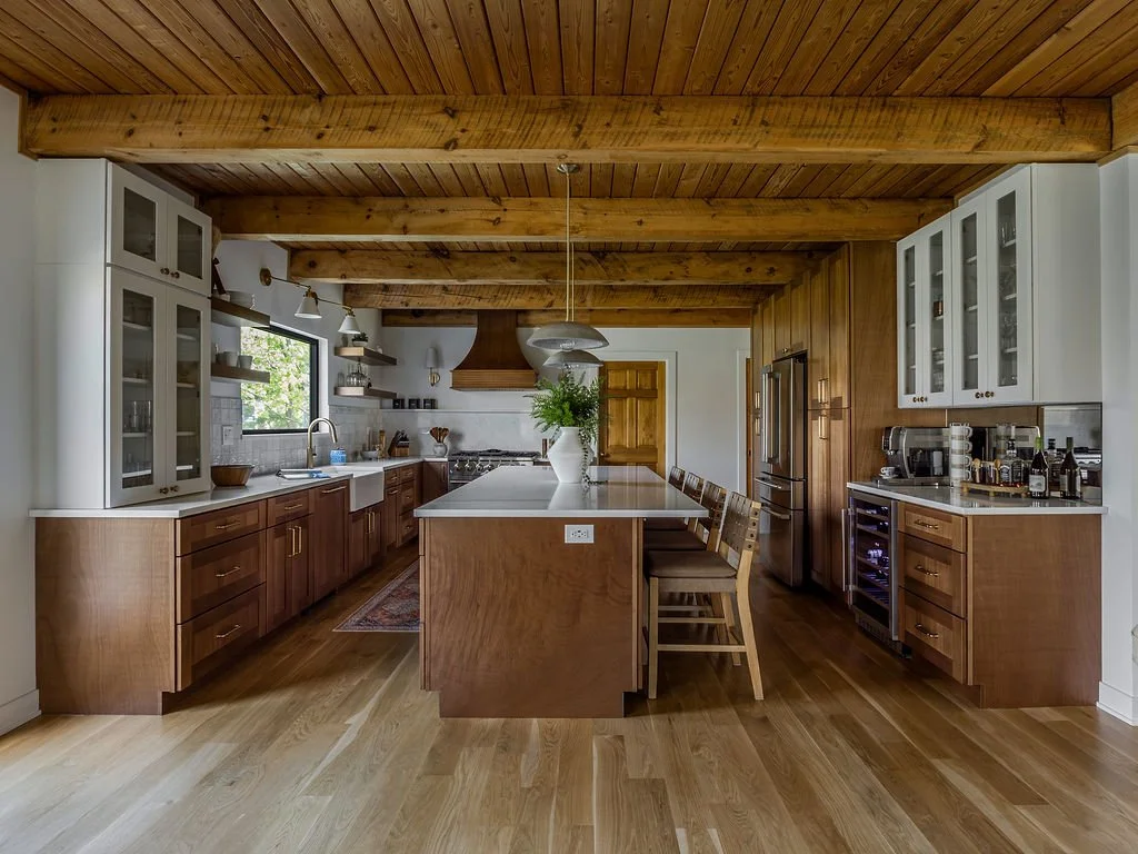 How to Design a Kitchen Around Existing Wood Beams and Ceilings