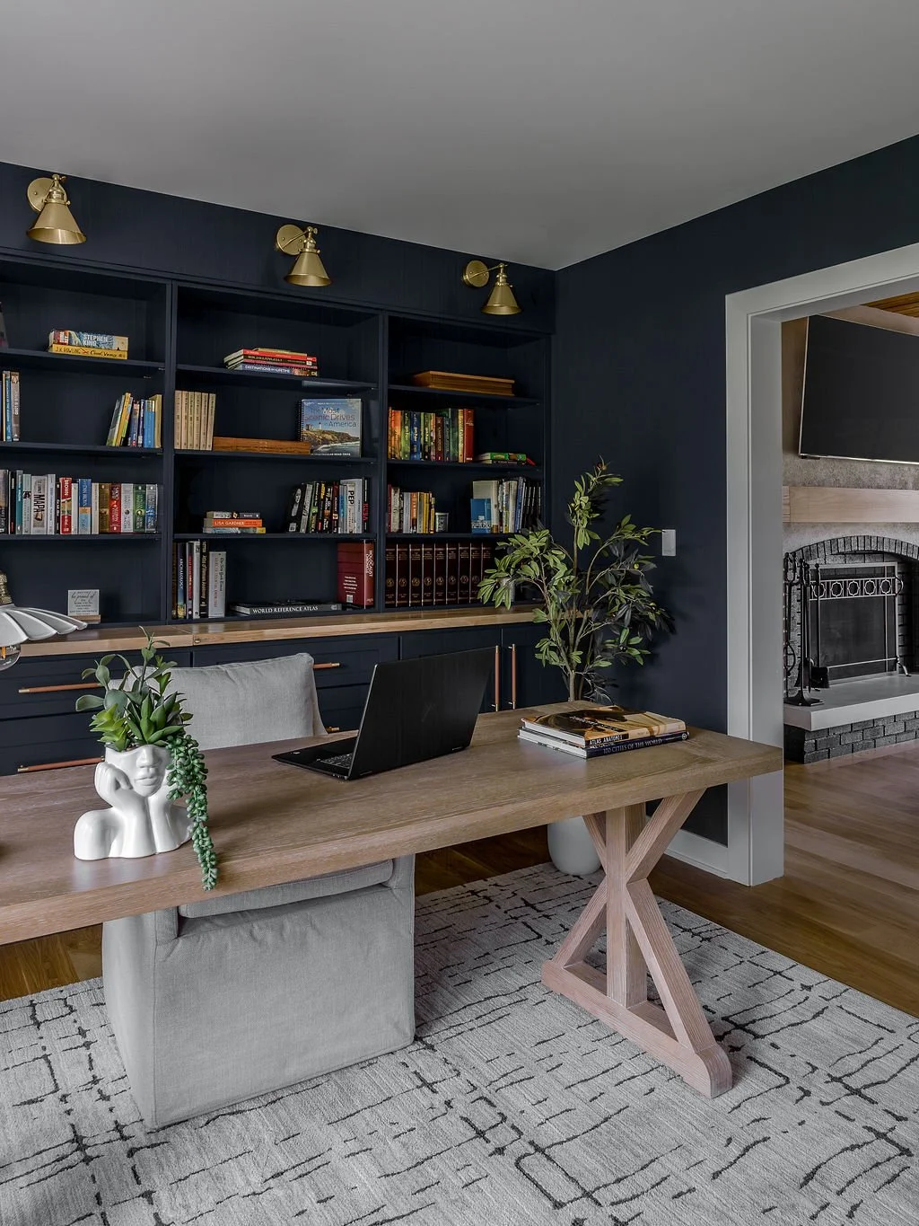 Designing a Functional and Timeless Home Office with Custom Built-Ins