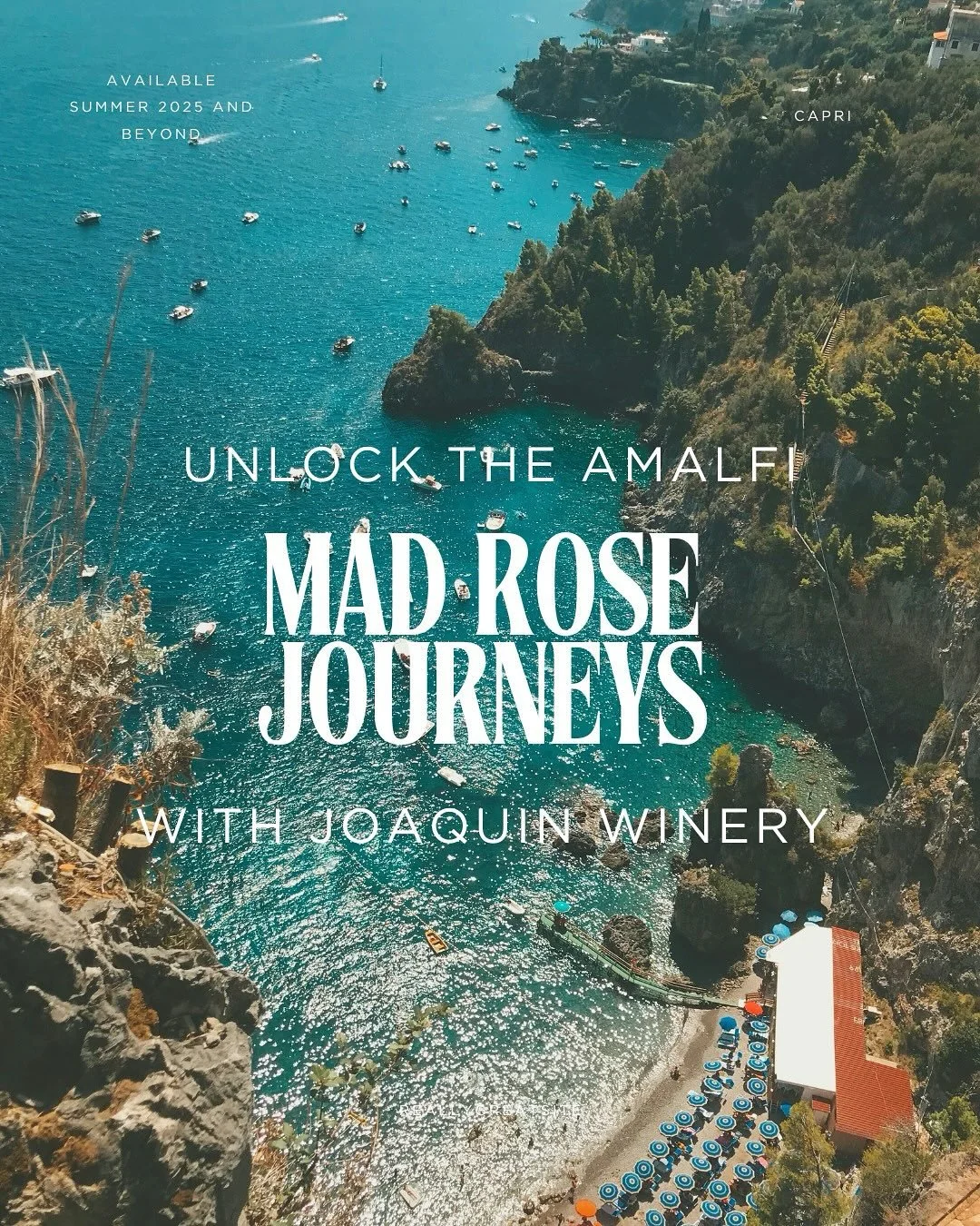 Mad Rose Journeys invites you to step aboard for a one-of-a-kind experience with Joaquin Winery, our cherished partner on the Amalfi Coast. This extraordinary day will be the grand finale on our Taste of Italy 2026 join the. But this summer, a select