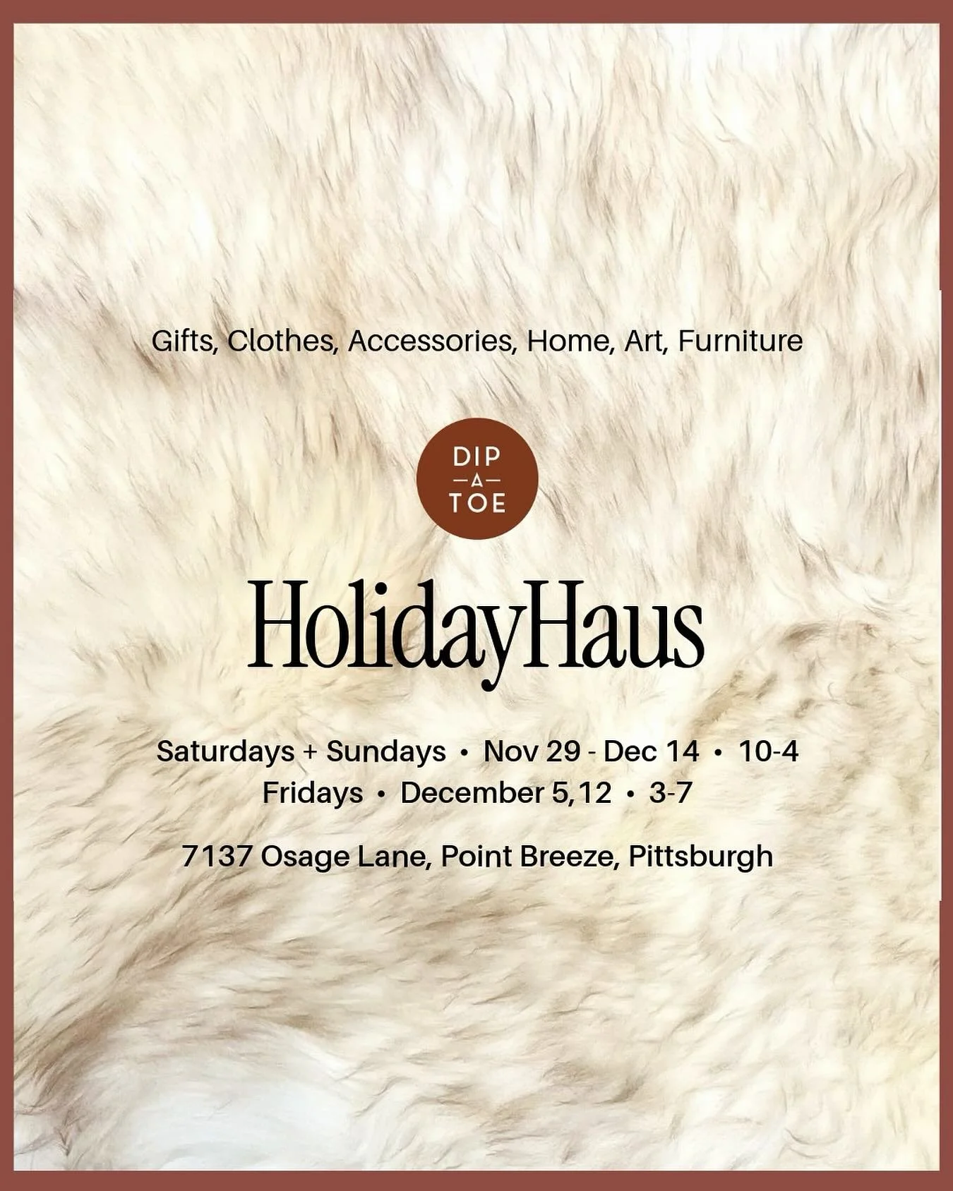 PITTSBURGH&hellip;Save the Date&hellip;Our beloved holiday pop-up is back. A full experiential HolidayHaus. 3 weekends starting Thanksgiving weekend. 

So many great partners already and more to come. 
Art @conceptartgallery 
Furniture @alexandrariba