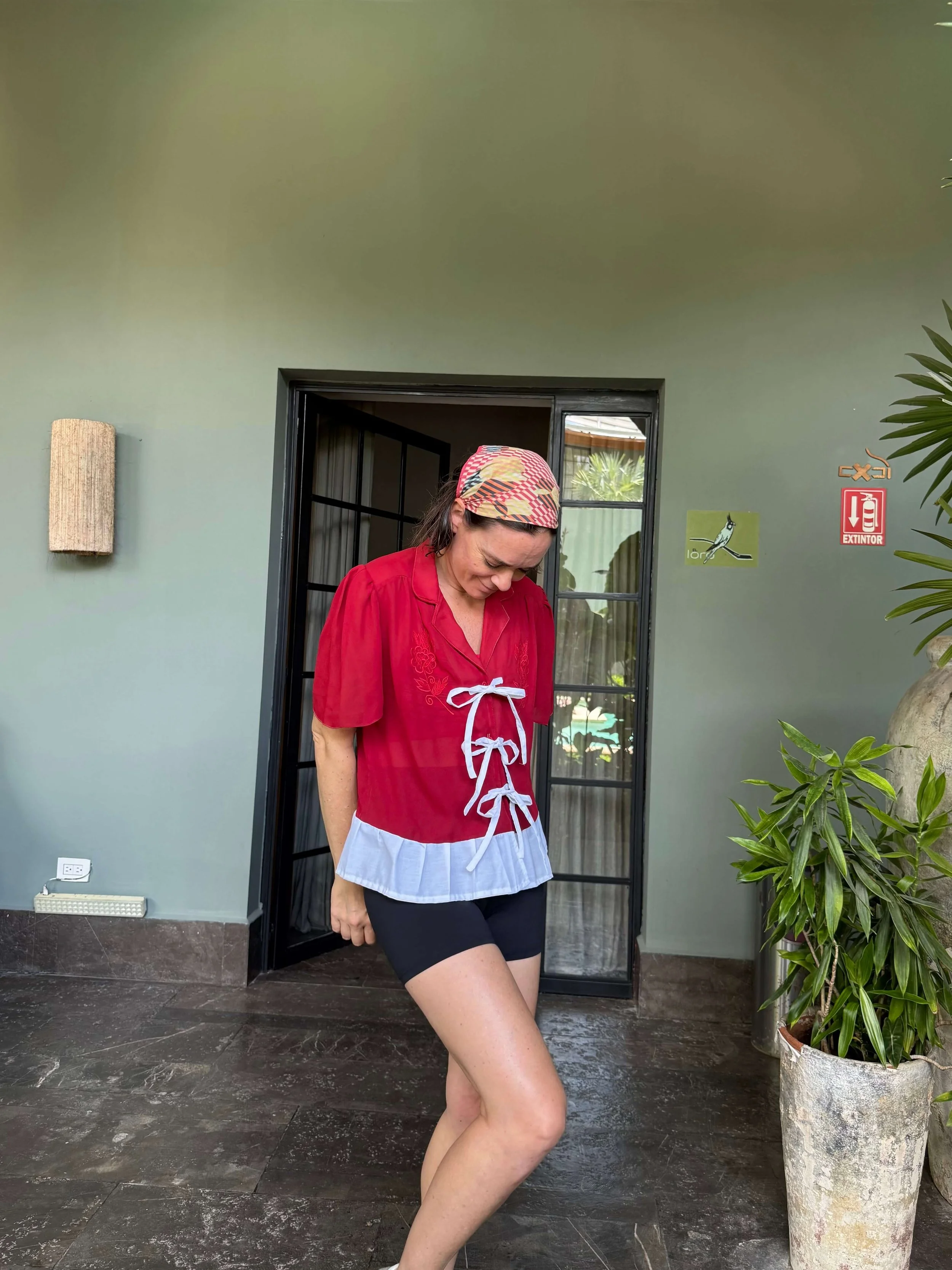 Lightweight Red Collared Blouse, by Vernâculo 3.jpg