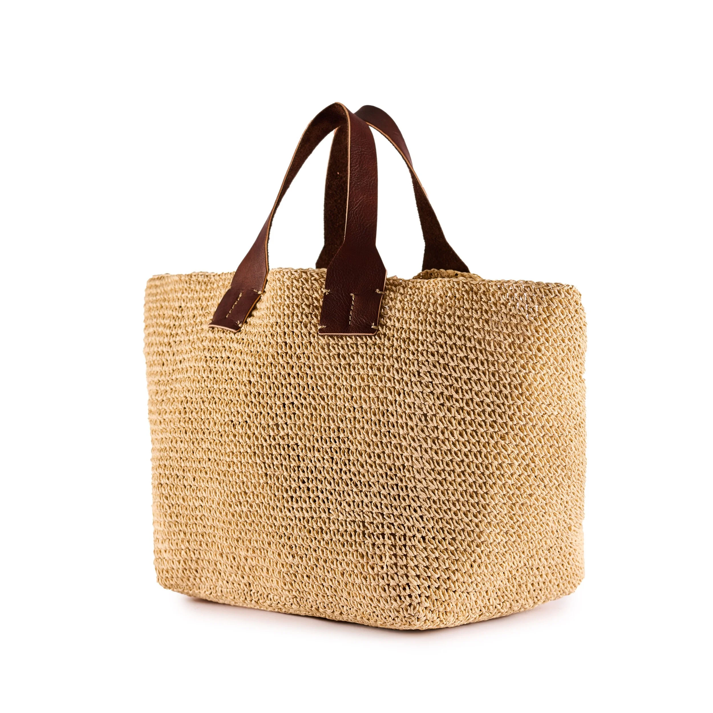 Natural Handmade Raffia Carryall, by ViaMailBag