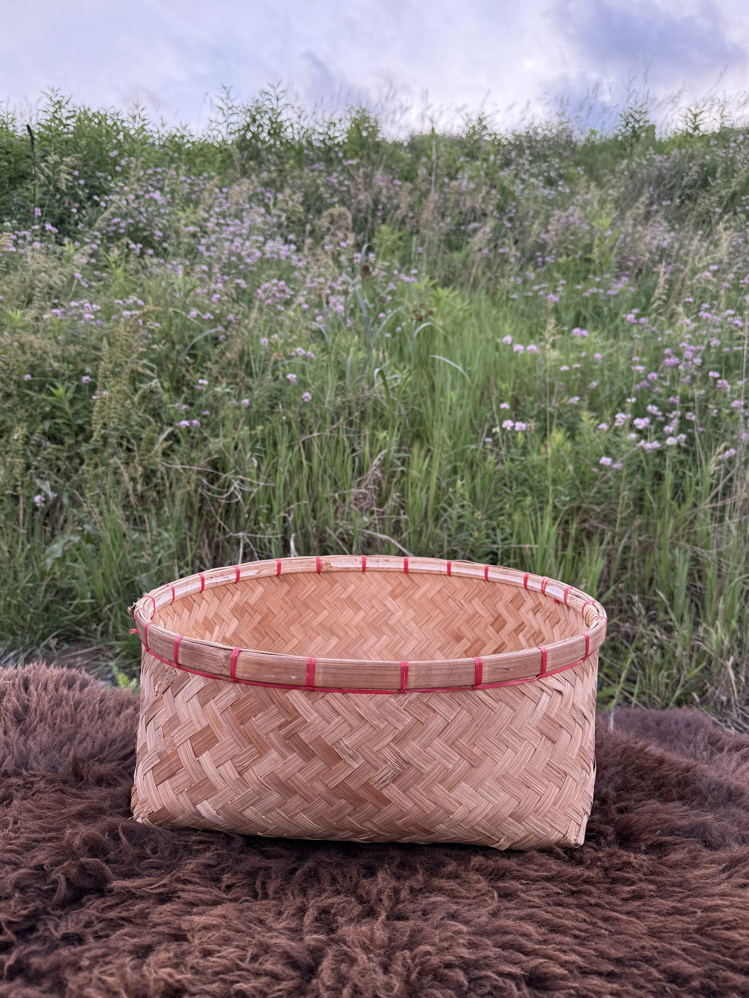 Red Trim Bamboo Storage Basket 1.jpg