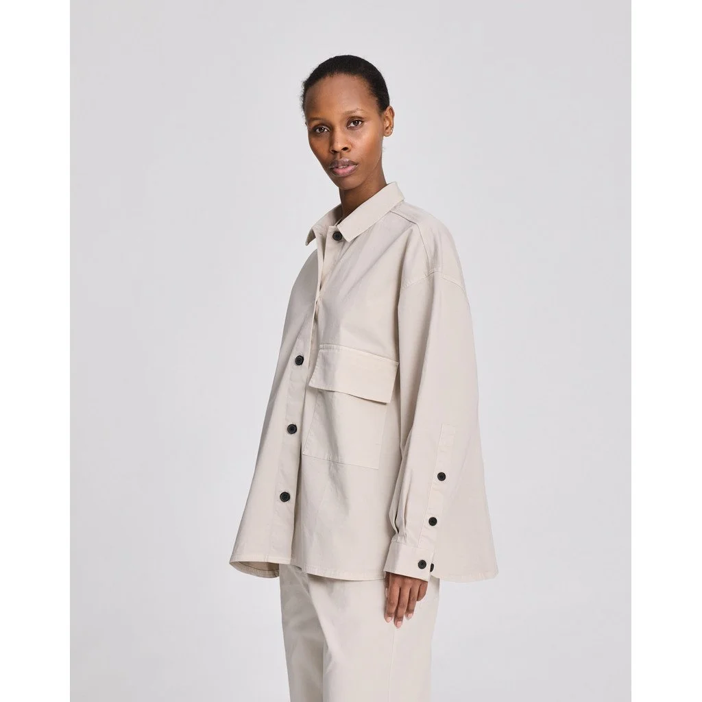 Pauline Stretched Twill Shirt Grey 1.jpg