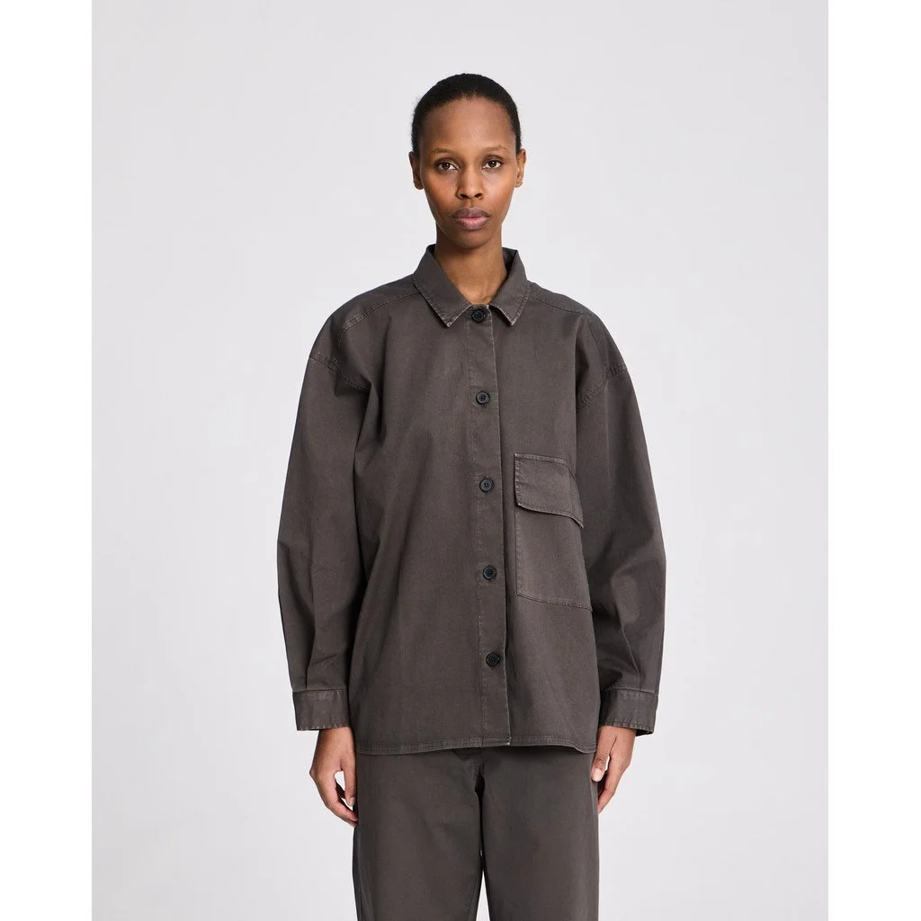 Pauline Stretched Twill Shirt Black 1.jpg