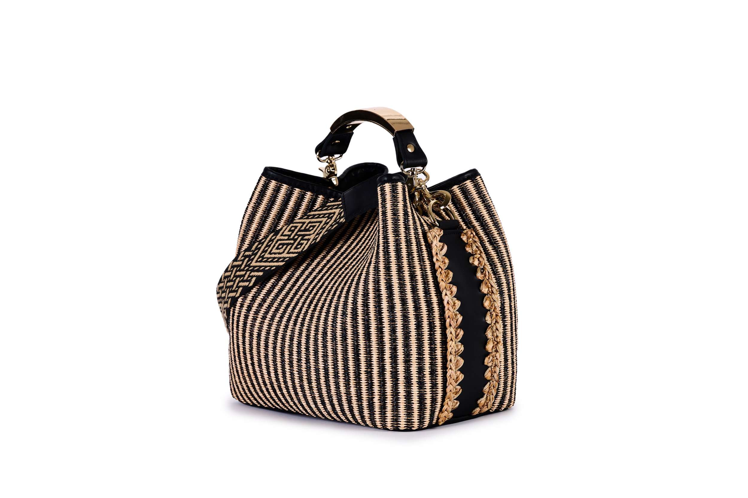 Rover Bucket Bag, Natural/Black, by ViaMailBag