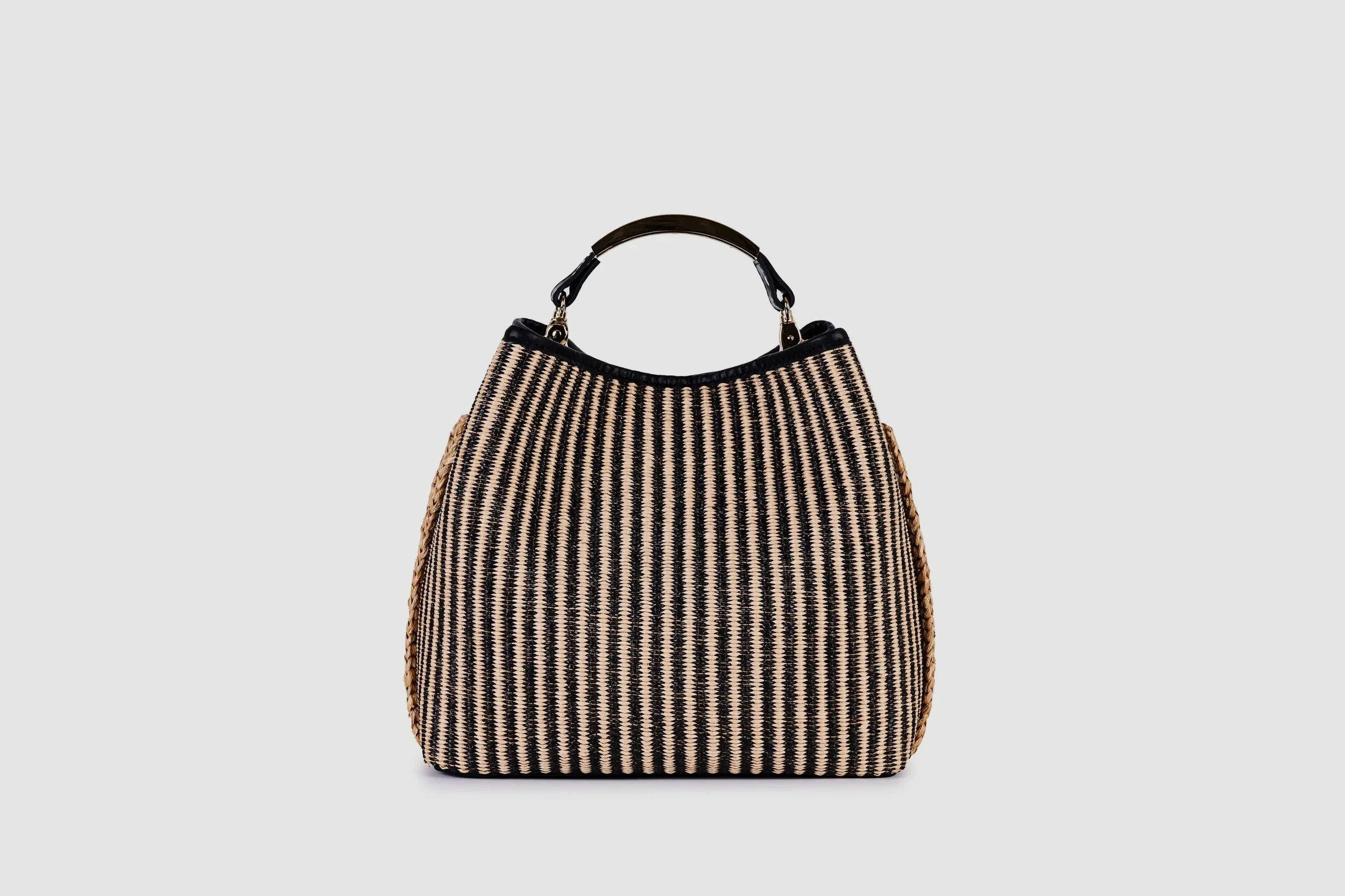 Striped+Raffia+Bucket+Bag%2C+by+ViaMailBag+Black%3ANatural+1.jpg