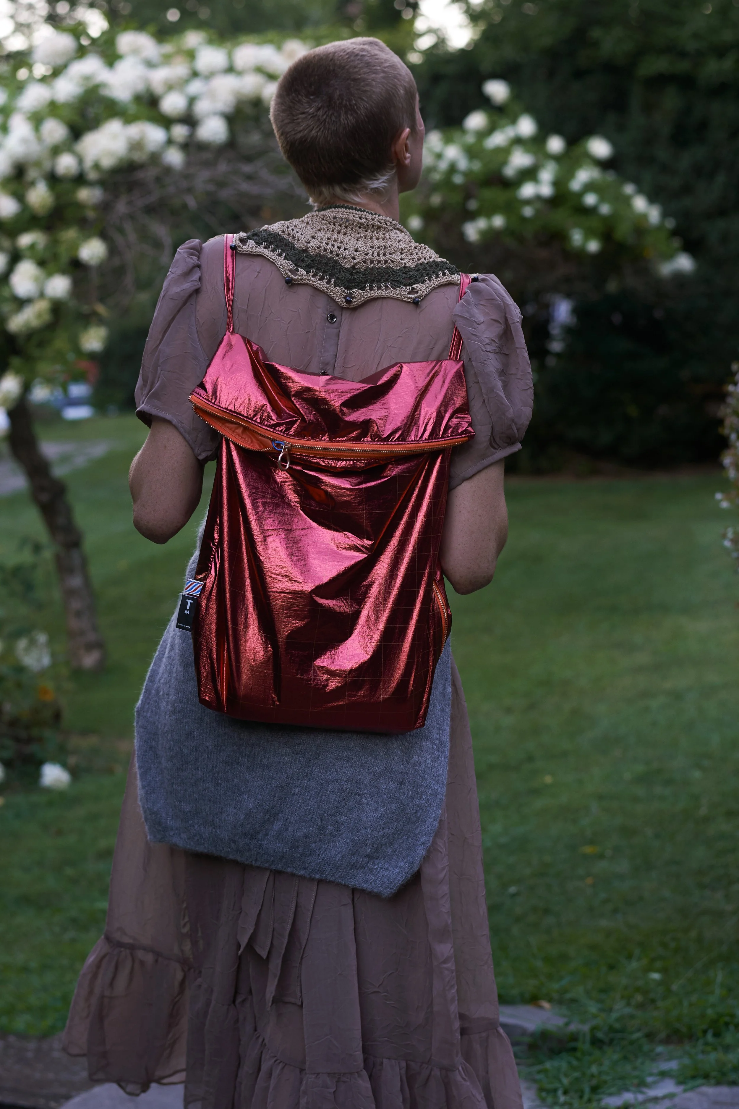 Red Metallic Backpack, by Tinnemia