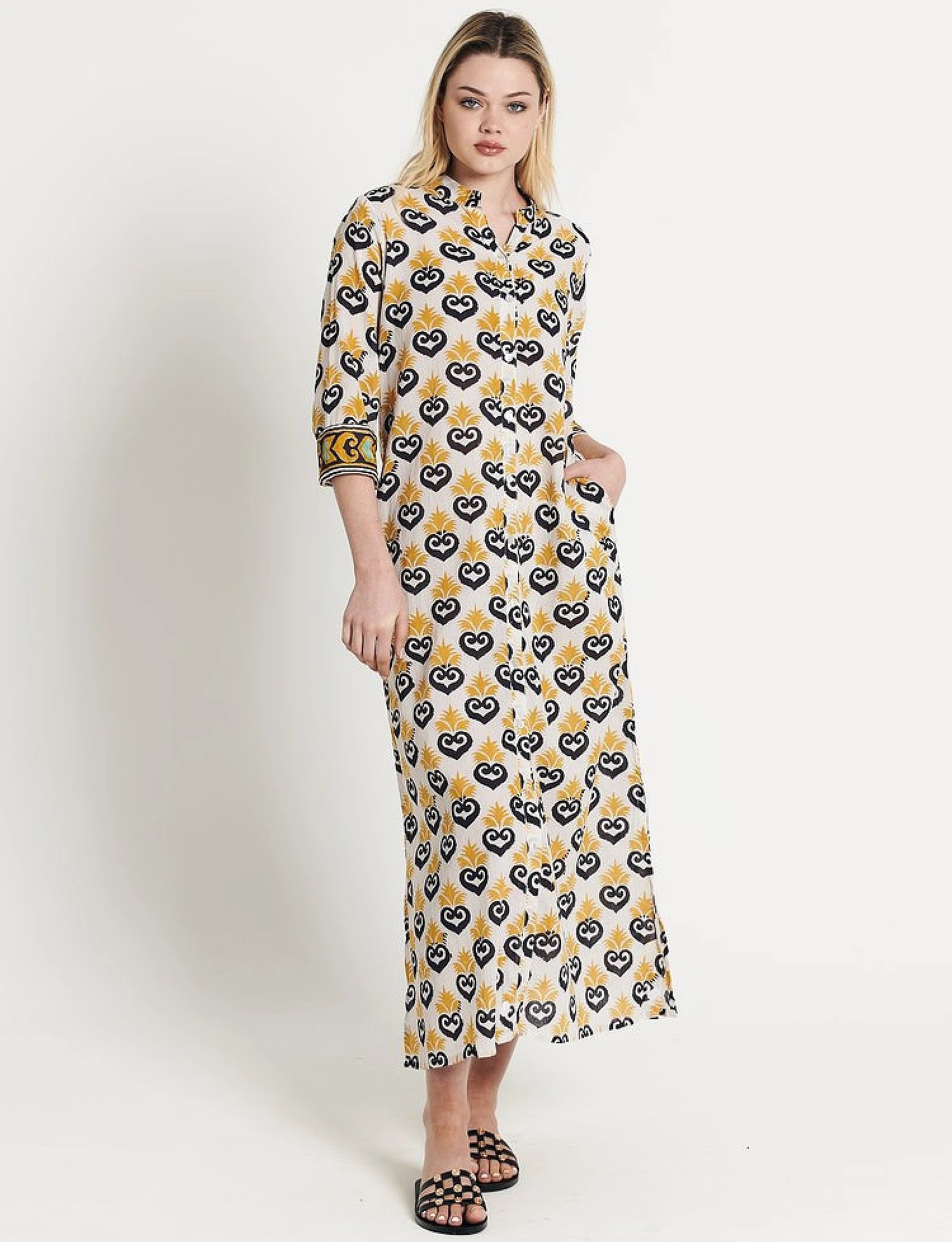 White and Gold Long Tunic, by Kashish Athens