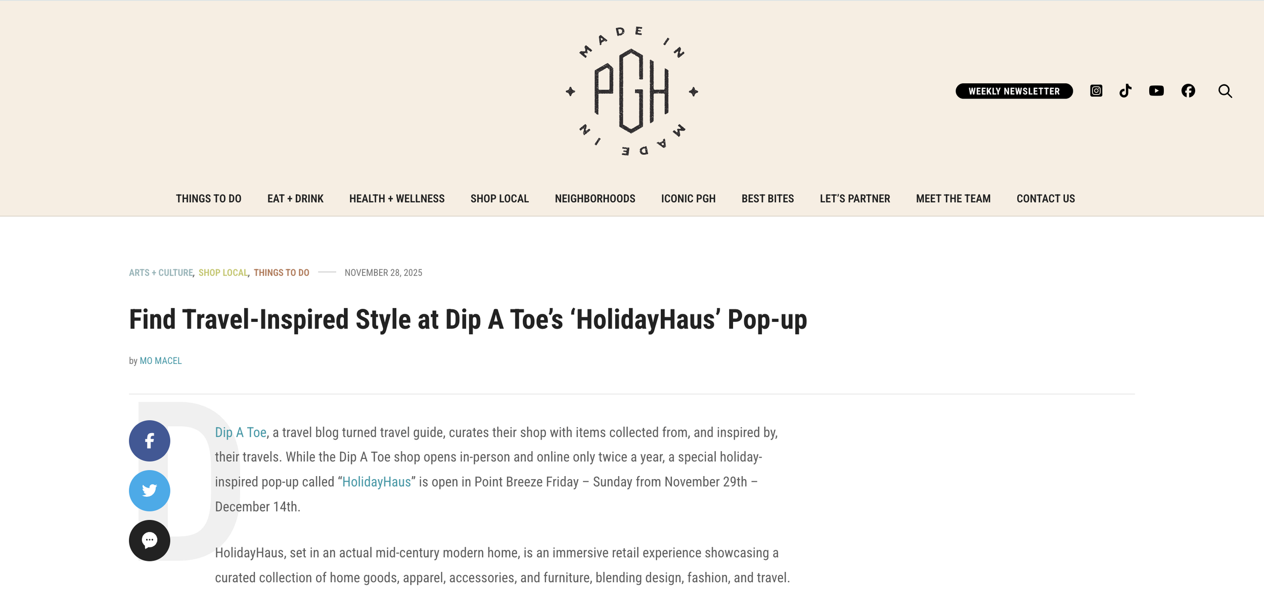 Holiday Haus Article